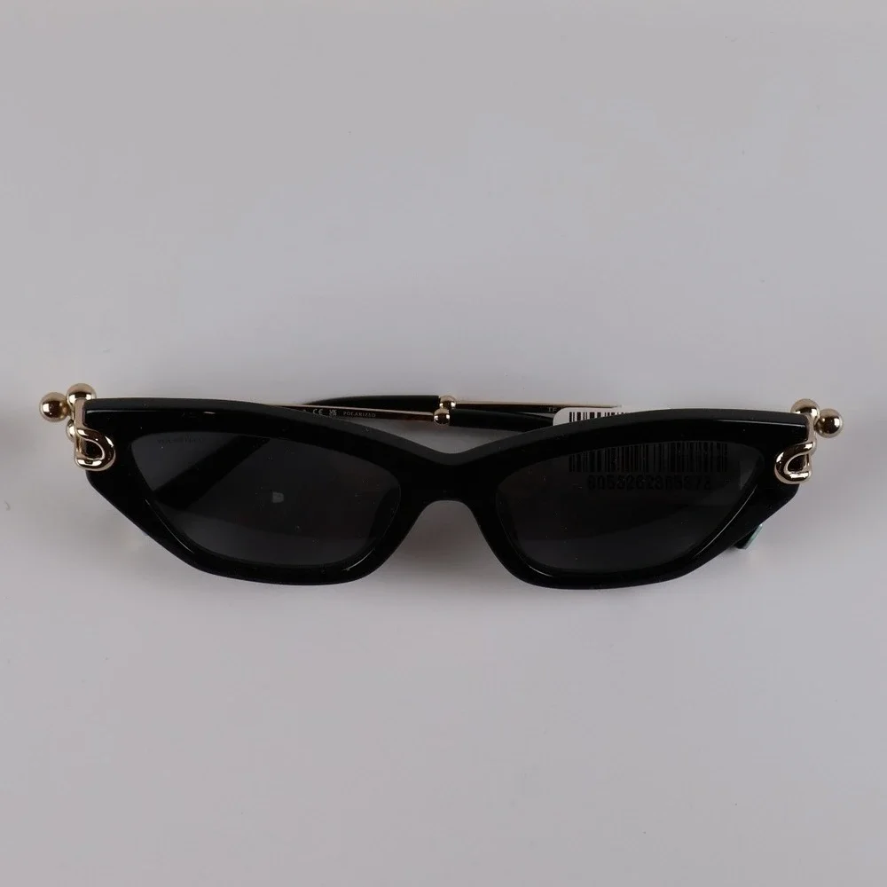 Tiffany & Co Sunglasses TF4231U Black Cat Eye Polarized Grey Lens NWT MSRP $513